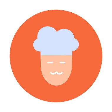 Şapkalı basit şefin vektör çizimi