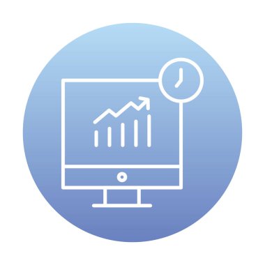 Stocks Analitik Modern Simgesinin vektör çizimi                   