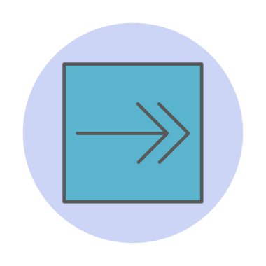 Sağ Ok simgesi, vektör illüstrasyonu basit tasarım