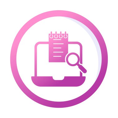 Laptop Çalışma Araması Basit satır, özet vektör ögeleri