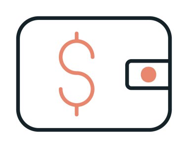 cüzdan ikonu vektör illüstrasyonu