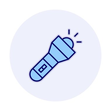 Seyahat fenerinin düz simgesi. Renkli vektör çizimi