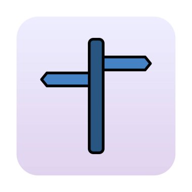 iki yönlü ikon. Vektör illüstrasyonu, düz tasarım