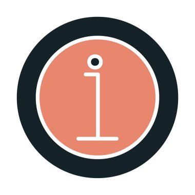 bilgi simgesi. bu daire beyaz bir arkaplanda izole edilmiş 