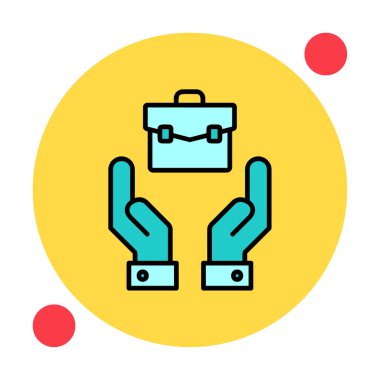 evrak çantası web basit simge illüstrasyonu