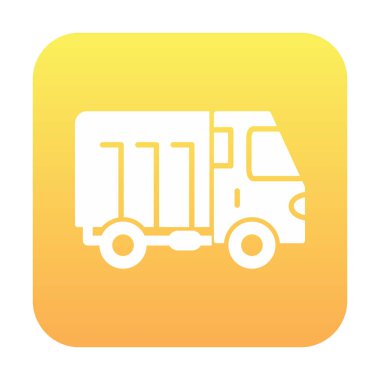 Kamyon ikonu vektörü. İnce çizgi işareti. izole edilmiş sınır sembolü çizimi