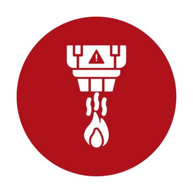 Duman dedektörü web simgesi vektör çizimi