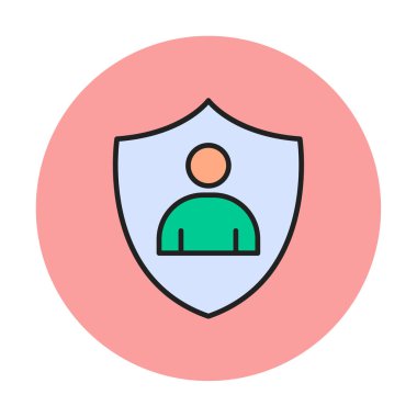 Hesap koruma simgesi vektör illüstrasyonuName