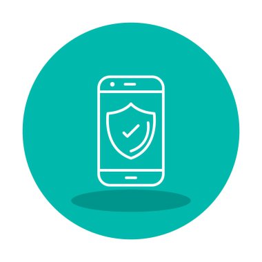 Güvenlik Düz simgesi, Kalkanlı Telefon 