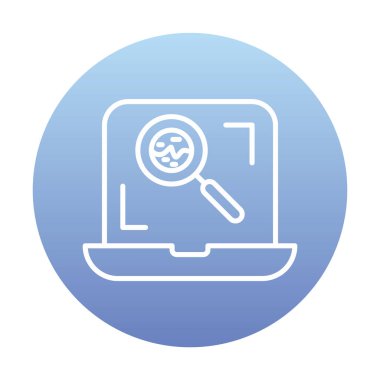 Arama simgesi, büyüteç, vektör illüstrasyonu