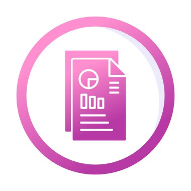 iş raporu simgesi, vektör illüstrasyonu basit tasarım