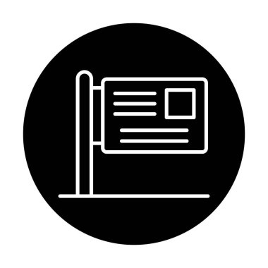 Reklam panosu. Web simgesi basit illüstrasyon