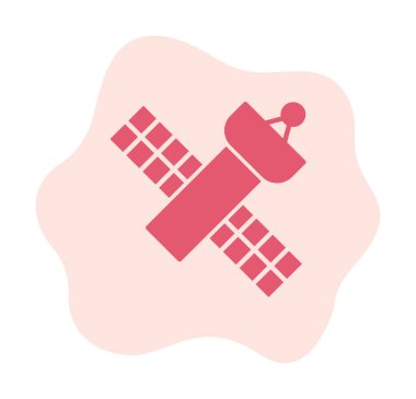 Uydu Simgesi, vektör illüstrasyonu