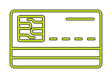 Akıllı Kart vektörü basit biçim simgesi