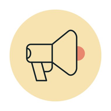 megafon simgesi, vektör illüstrasyonu