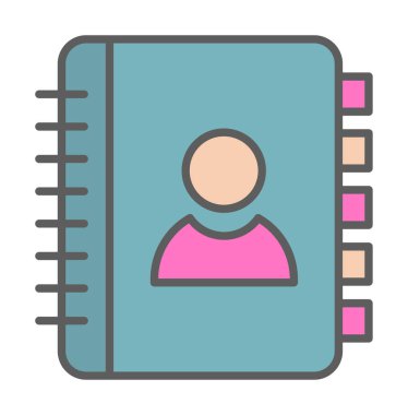 Kişi Kitabı simgesi, vektör illüstrasyonu