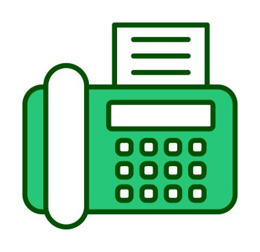 Faks makinesi. Web simgesi basit illüstrasyon