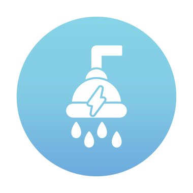 Su banyosu web simgesi, illüstrasyon