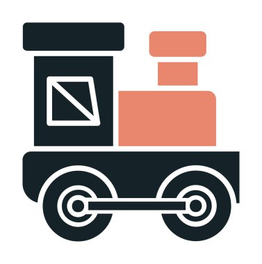 Tren oyuncağı simgesinin vektör illüstrasyonu