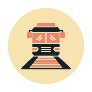 tren simgesi vektör illüstrasyonu 