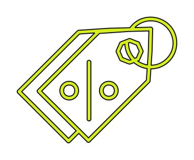 Etiket. Web simgesi basit illüstrasyon                