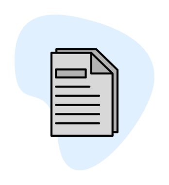 belge simgesi, vektör illüstrasyonu basit tasarım