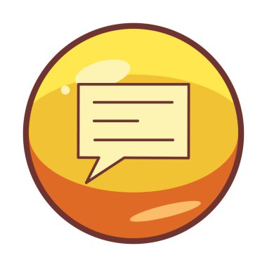 İleti kabarcığı izole edilmiş ikon vektör çizimi tasarımı