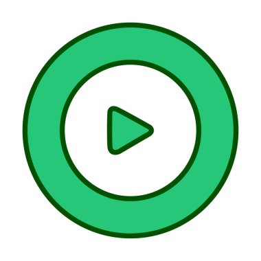 Basit çalma simgesinin vektör çizimi