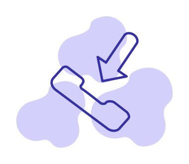 telefon arama simgesi, vektör illüstrasyonu basit tasarım