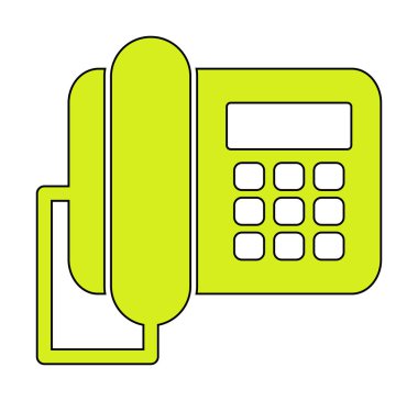 masa telefonu simgesi, vektör illüstrasyonu basit tasarım