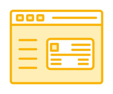 Basit Web Ödeme simgesi, vektör illüstrasyonu