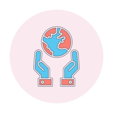 earth icon, vector illustration simple design