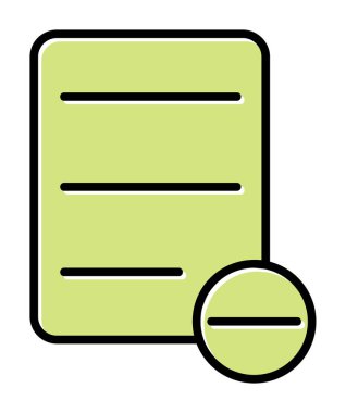 Substraction düz simge, vektör illüstrasyonu 