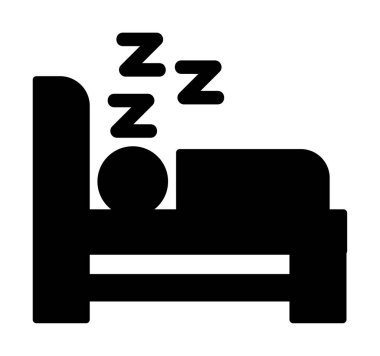 uyku yatağı ikonu vektör illüstrasyonu
