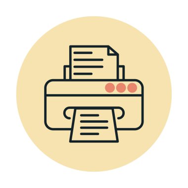 yazıcı simgesi web basit illüstrasyon