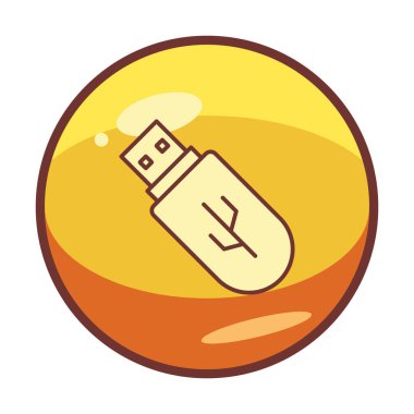 Web için usb flash simgesi.