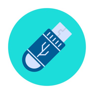 Flash Disk simgesinin vektör illüstrasyonu