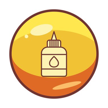 sıvı yapıştırıcı şişe ikonu vektör illüstrasyonu, yapıştırıcı logosu kavramı         