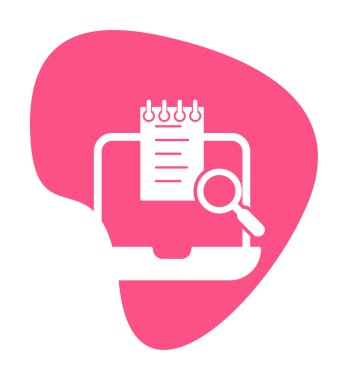 Laptop Çalışma Araması Basit satır, özet vektör ögeleri