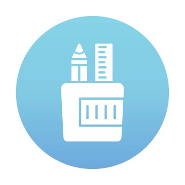 Kırtasiye web simgesi beyaz arkaplanda izole edildi