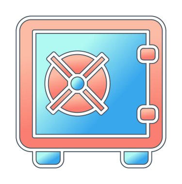 Güvenli kutu simgesinin vektör çizimi