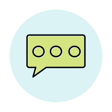 Basit sohbet simgesi, konuşma balonu, vektör illüstrasyonu