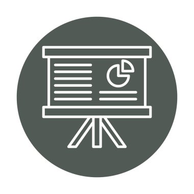 Beyaz arkaplan üzerinde sunum vektörü illüstrasyonunu çalıştır