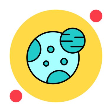 Gezegenler simgesi, vektör illüstrasyonu