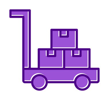 Trolley simgesi, vektör illüstrasyon tasarımı.