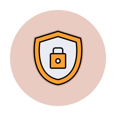 kalkan simgesi, vektör illüstrasyonu