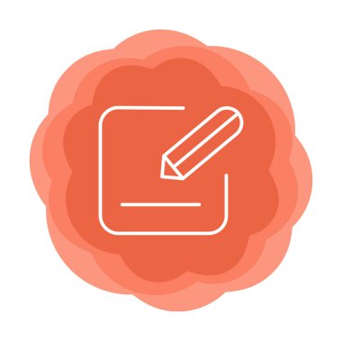 Simgeyi kalem, vektör illüstrasyonu basit tasarım ile düzenle