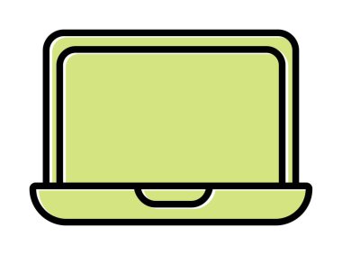 Dizüstü bilgisayar simgesi vektör çizimi