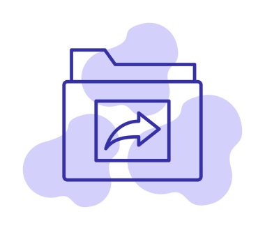 klasör renkli vektör simgesi 