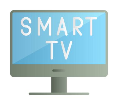Basit Akıllı TV simgesi, vektör illüstrasyonu